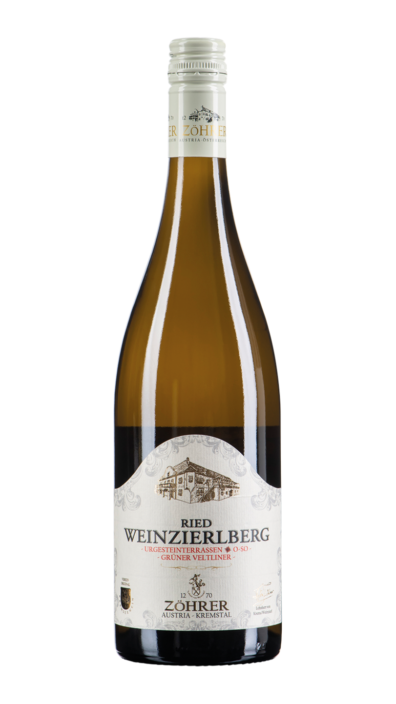 Weinflasche Ried Weinzierlberg Kremstal dac Grüner Veltliner – Weingut Zöhrer