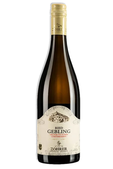 Flasche Grüner Veltliner Ried Gebling — Wein des Monats beim Weingut Zöhrer