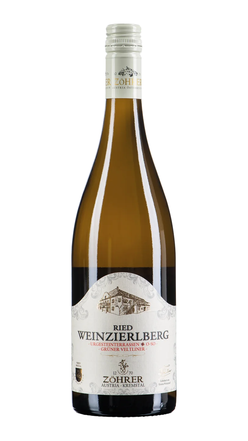 Weinflasche Ried Weinzierlberg Kremstal dac Grüner Veltliner – Weingut Zöhrer