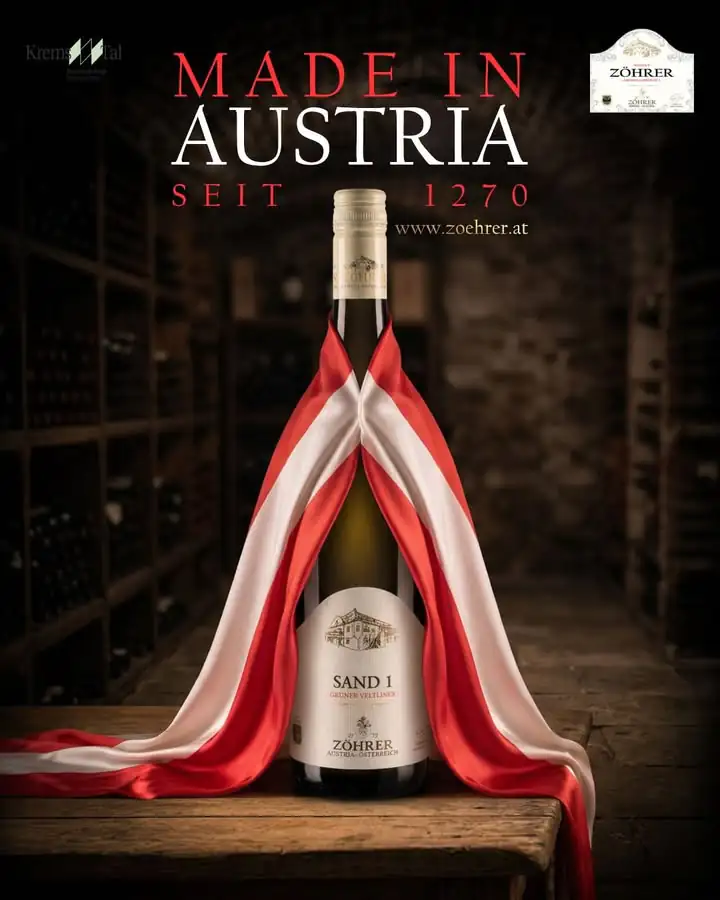 Facebook-Beitrag: Wir wünschen euch einen genussvollen Nationalfeiertag #wine #austrianwine #winelover #madeinaustria… — SAND 1 - Kremstalwein